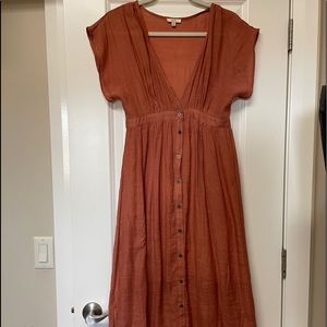 MIDI Dress Rust Colored